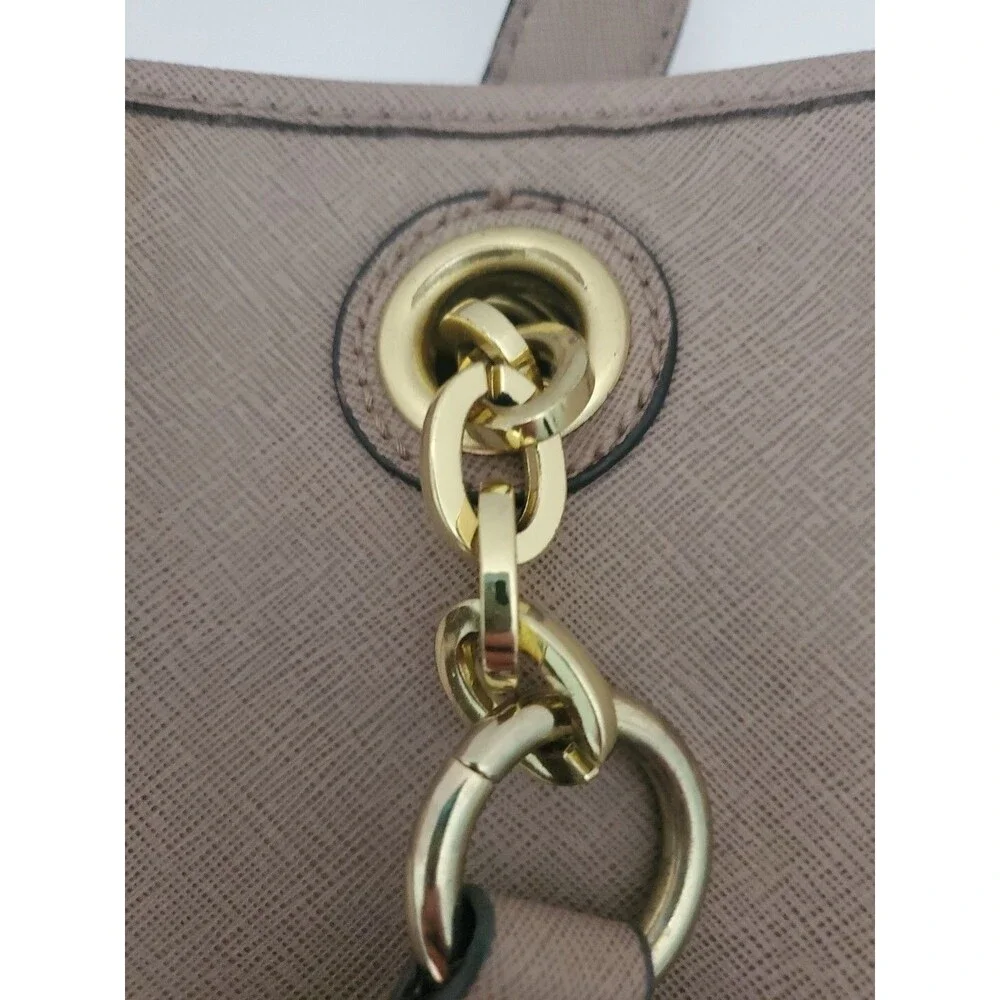 Liz Claiborne Black Leather Purse Gold Accents